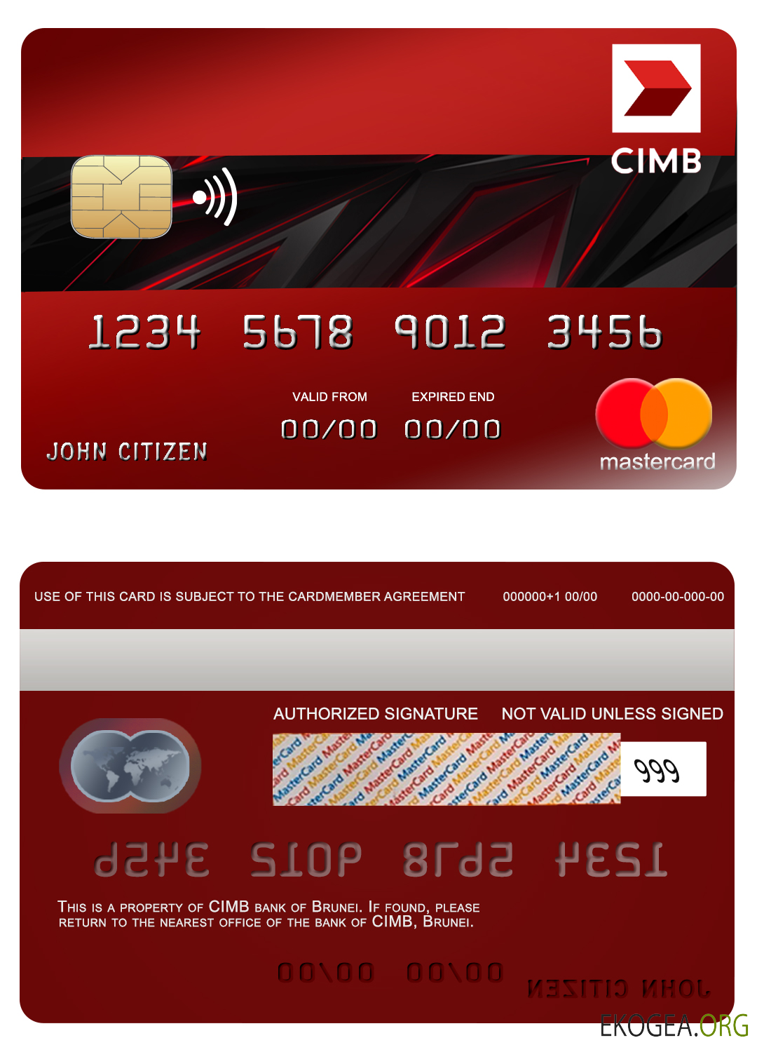 Brunei CIMB banque mastercard